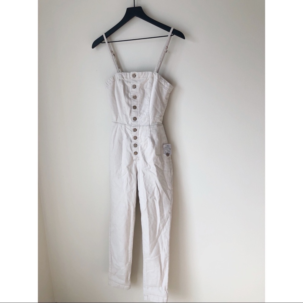 free people • button front overall/jumpsuit